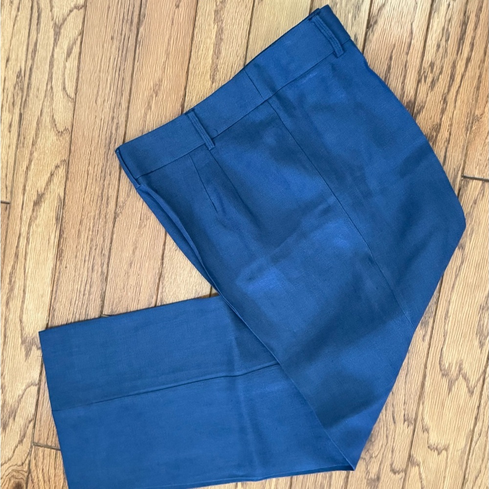 Portfolio Women's Linen Slacks Size‎ 10/11 | Lightweight Blue Made in Mexico
